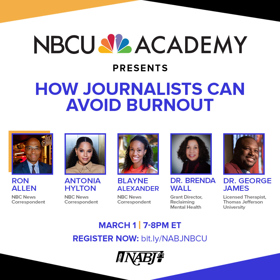 March 1: NBCU Academy presents: How Journalists Can Avoid Burnout